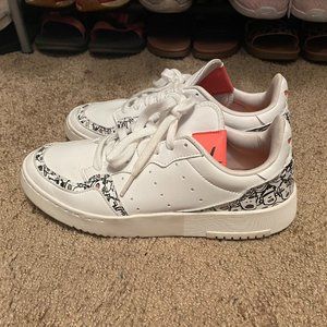 Adidas X Fiorucci Womens Supercourt Shoes in 'Semi Coral'